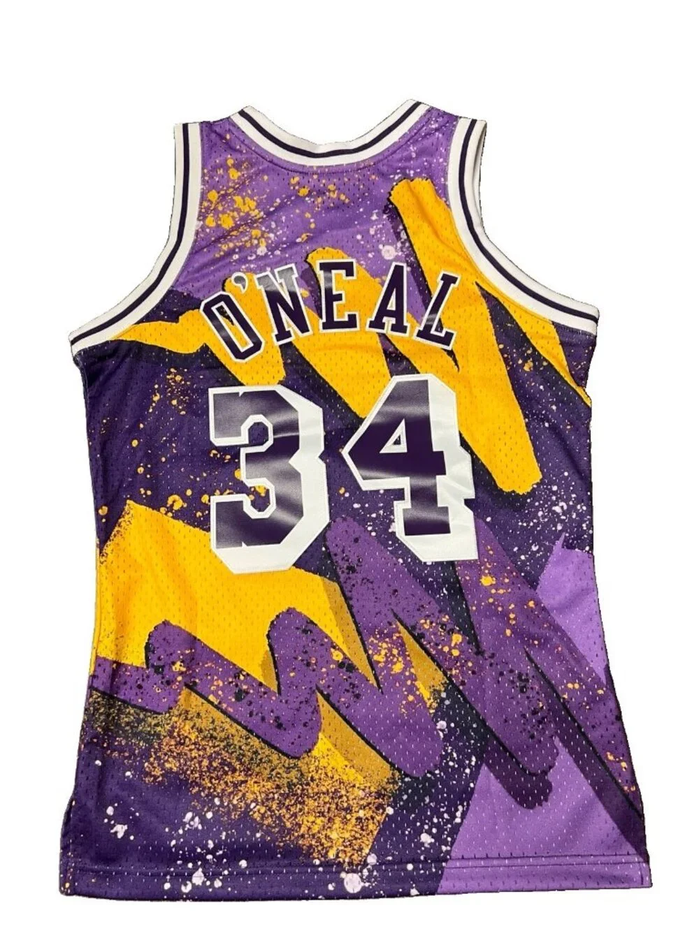 M&N LA Lakes Shaquille O'Neil Shaq Hyper Hoops Swingman Jersey And Shorts Set(S)